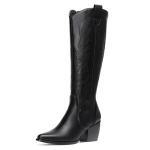 Embroidered Western Knee High Cowboy Boots by Dream Paris | Size 10